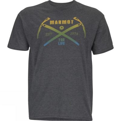 Tee Marmot Ascend Hombre Gris Oscuro - Chile QEV851320